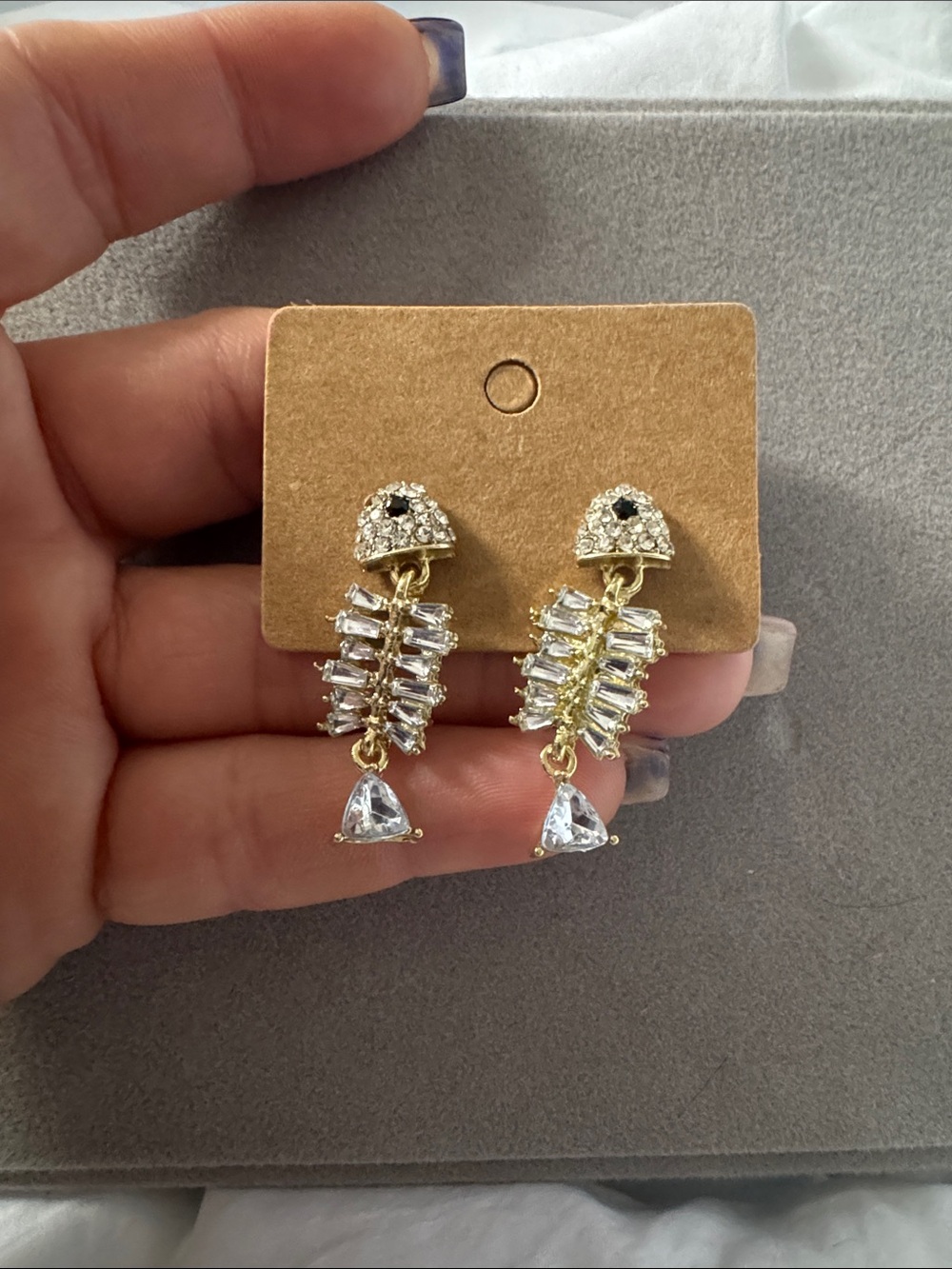 Gold Crystal Drop Earrings - Women Jewelry